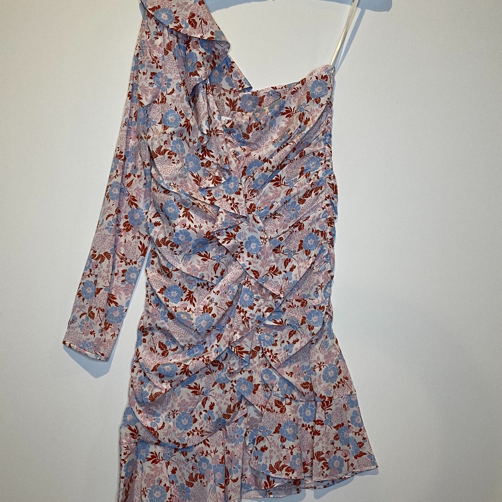 VERONICA BEARD Cass One-Shoulder Silk Dress NWT 6 - Picture 3 of 8